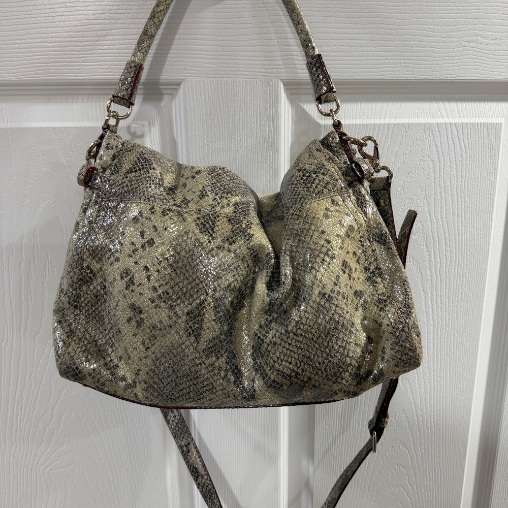 Kate Spade Metallic Two Tone Python Embossed Leat… - image 2